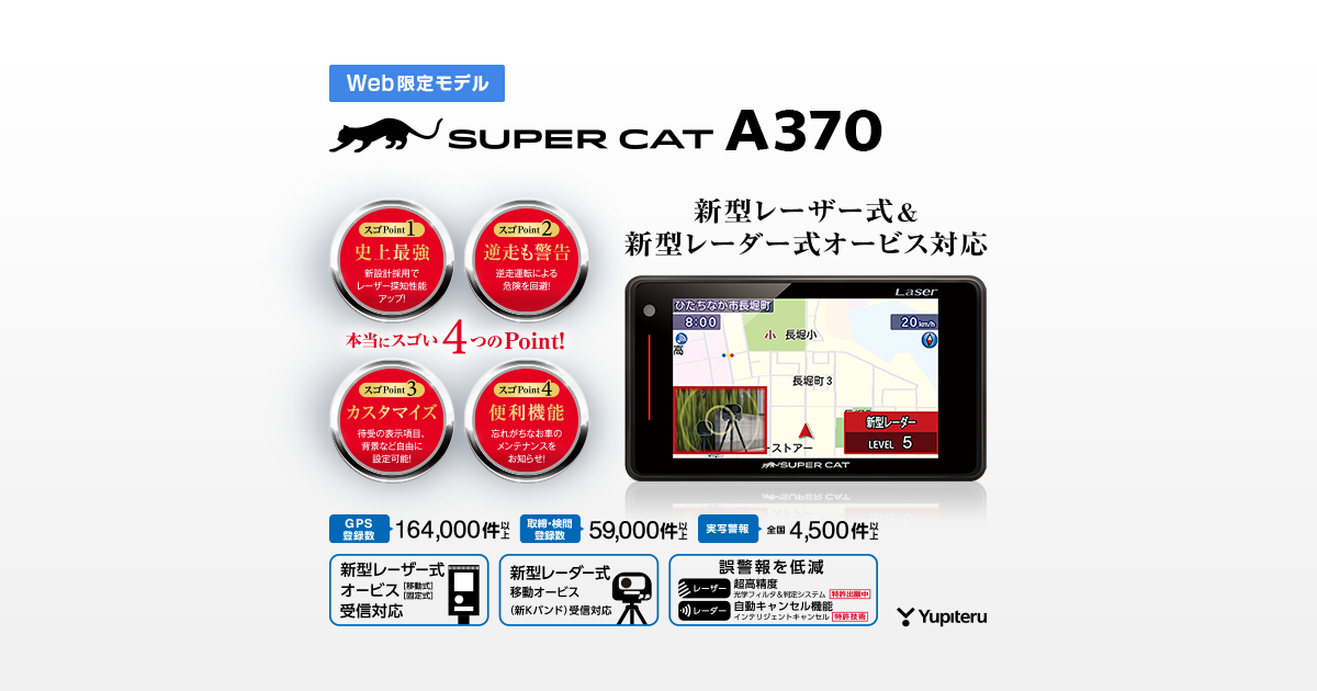 ユピテル Super cat A370