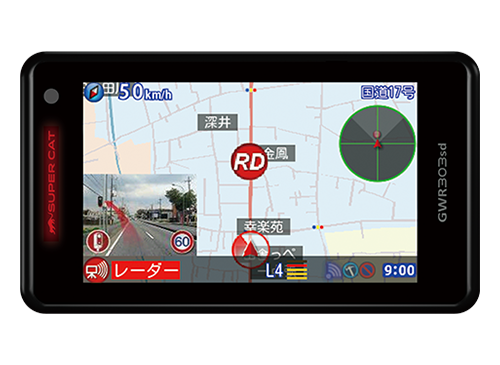 ユピテル OBDⅡ対応 GPS&レーダー探知機 GWR303sd 大画面